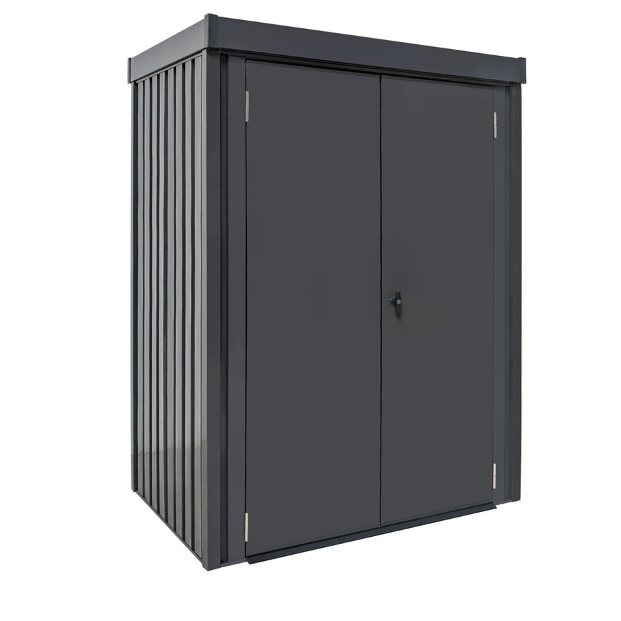 Osoltus Premium Metall Mini Gerätehaus mit Doppeltür in Grau, B/T/H: 100 x 135 x 185 cm - Bild 2