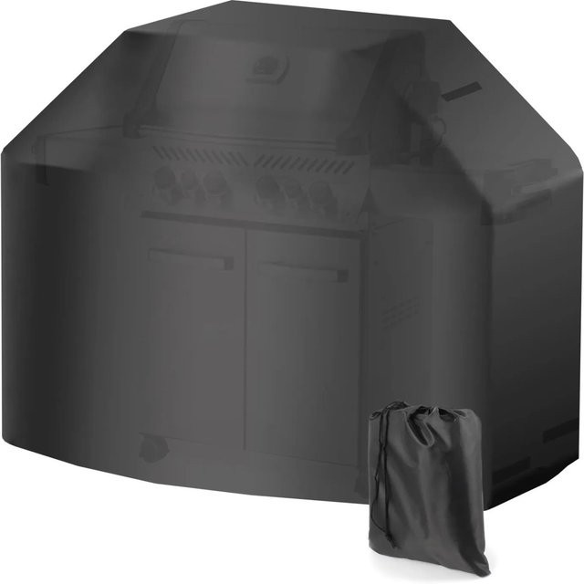 Wiltec Toboli BBQ Grill Abdeckhaube Schutzhülle Schwarz B/T/H: 132 x 66 x 109 cm - Bild 1