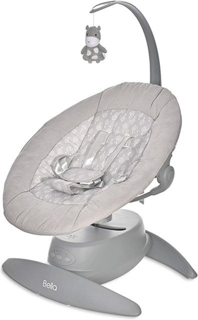 Lorelli Babywippe Bella mit Spielbogen, Schaukelfunktion, Melodien und 360-Grad-Drehung in Grau - Bild 1