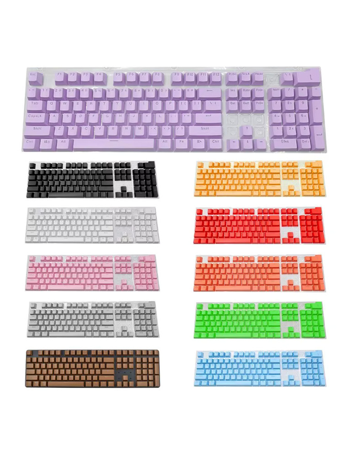 Oeny 104 Stück ABS Universal mechanische Tastenkappen in Schwarz für Cherry MX Tastaturen mit Hintergrundbeleuchtung - Bild 4