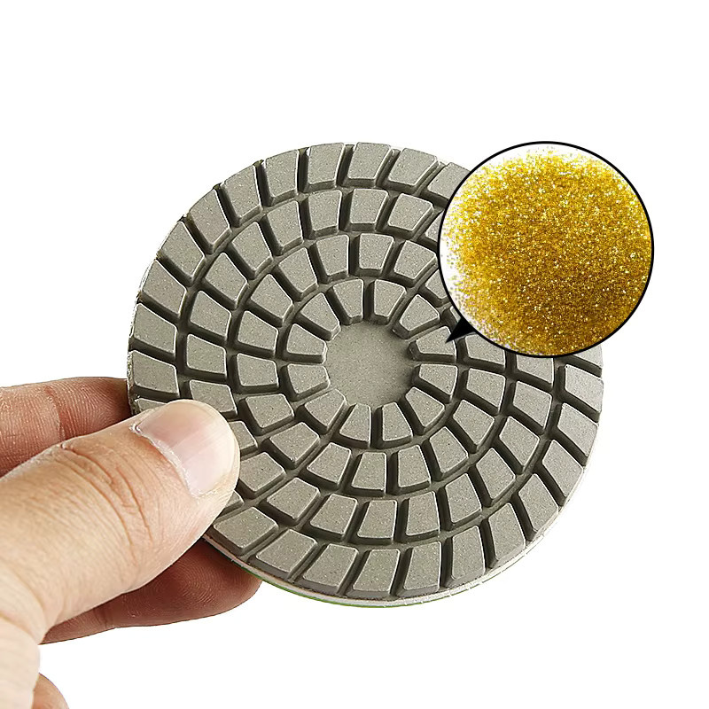 3er-Set LOZLIN Trockenpolierscheiben 80mm für M10 Winkelschleifer zum Schleifen von Keramikfliesen, Marmor und Quarz - Bild 3