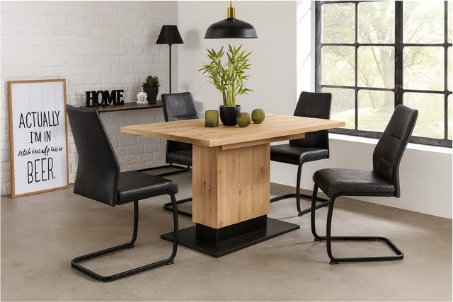 5-teilige Tischgruppe Ben von Möbel direkt online in Braun mit Auszugsfunktion für dein Esszimmer - Bild 1