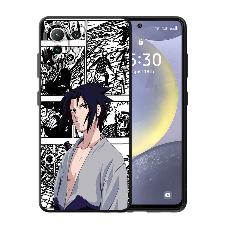 Schwarze weiche Handyhülle im Anime Naruto Sasuke Design für Xiaomi Mi 15 10T 11T 12T Pro 13 14 Pro 11 12 13 Lite 12X - Bild 5