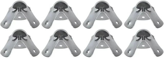 HMF Kugelecken Eckenschutz aus verzinktem Stahl in Silber, 8 Stück, B/T/H: 44 x 44 x 30 mm - Bild 1
