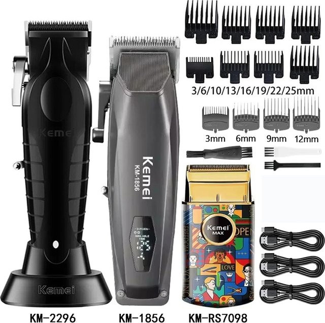 Kemei Barber-Haarschneidemaschine, kabellos, Unisex - Bild 1