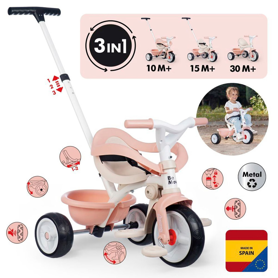 Smoby Be Move Komfort Dreirad rosa - Bild 2