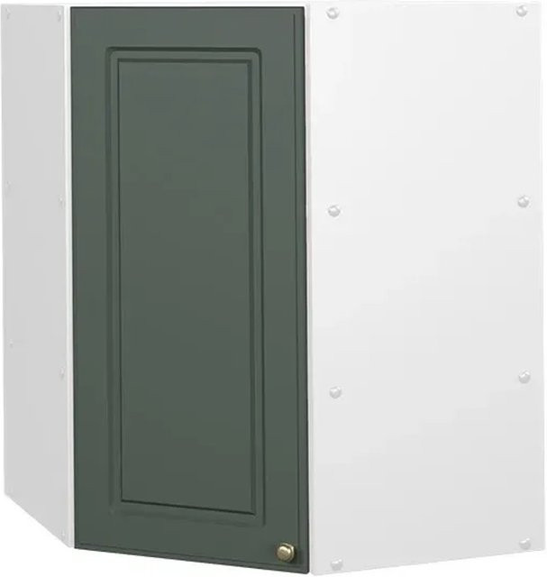 Vicco Eckhängeschrank Fame-Line Landhaus Weiß Grün-Gold mit Softclose-Scharnieren und Einlegeboden Breite: 57 cm, Höhe: 72 cm, Tiefe: 52 cm - Bild 2