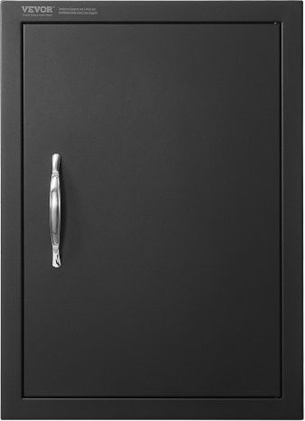 VEVOR Grill-Zugangstür für Grillstationen und Außenküchen, Schwarz, B/H: 415 x 570 mm - Bild 1