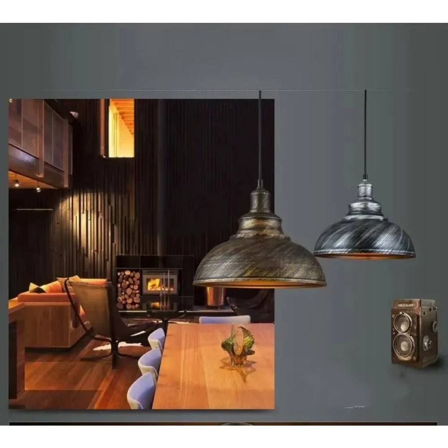JOYINLED Vintage-Retro-Pendelleuchte im Industrial Design mit E27-Sockel aus Metall für Küche und Heim - Bild 1