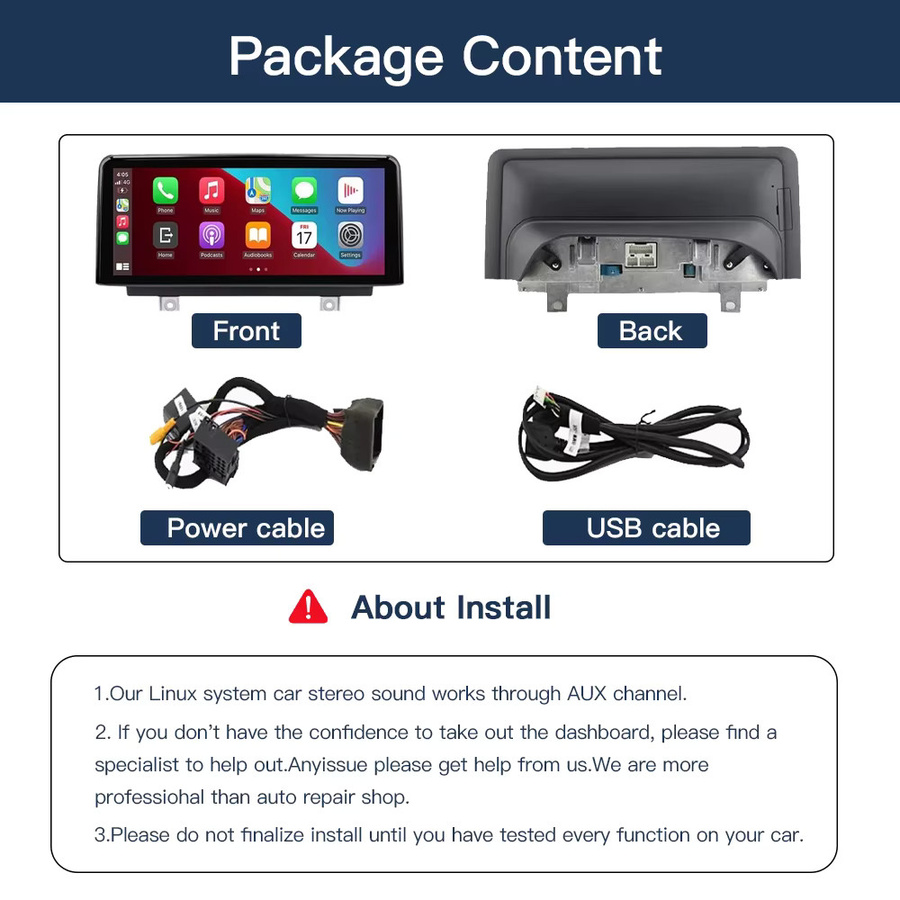 CARABC Multimedia Bildschirm 10,25 Zoll für BMW 1 2 3 4 5 Serie NBT, Drahtlos CarPlay und Android Auto, Schwarz - Bild 5