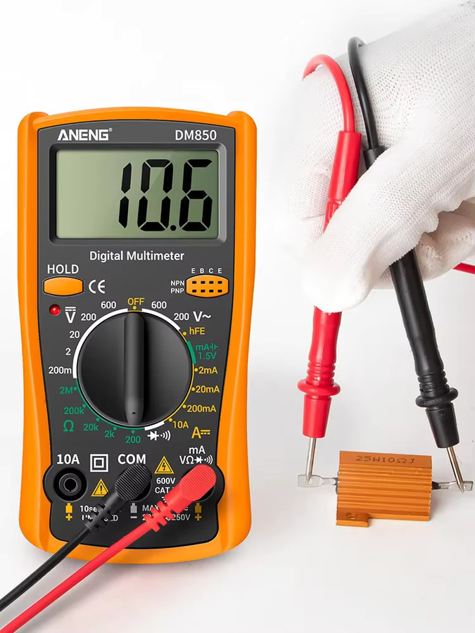 ANENG Digitales Multimeter mit Batterietester-Set, roter AC/DC Spannungsprüfer und Amperemeter zur Messung von Spannung und Strom - Bild 4