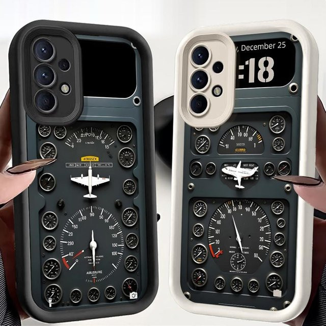 Handyhülle mit Flugzeuginstrumenten-Design für Samsung Galaxy A-Serie in Multicolour - Bild 1