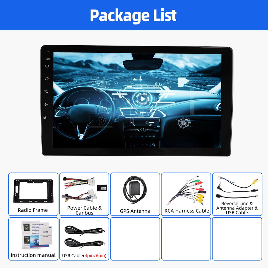 ESSGOO Android 15 Autoradio mit 10 Zoll IPS Touchscreen für Renault Master III, Opel Movano B und Nissan NV400 (2019-2023) mit Wireless Carplay, Android Auto, GPS, Bluetooth und WIFI in Schwarz - Bild 6