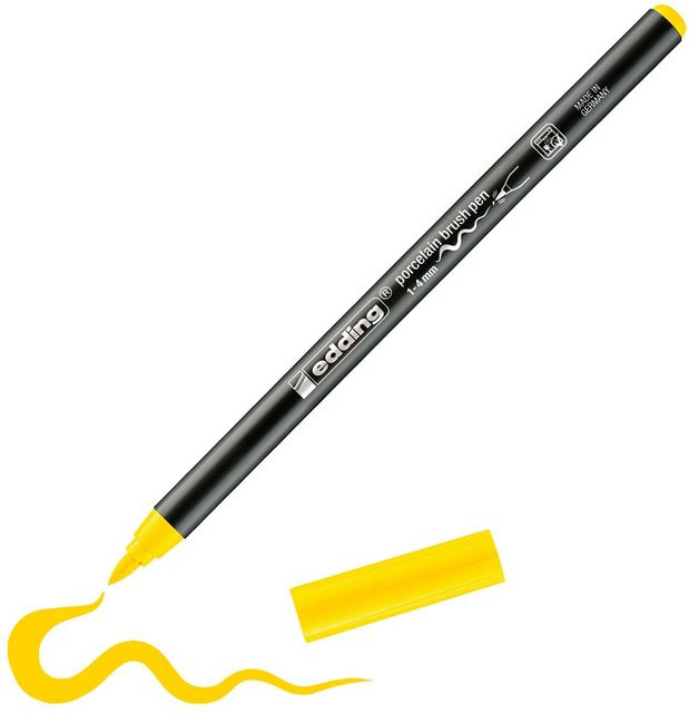 edding 4200 Porzellan-Brushpen in Gelb - Bild 1
