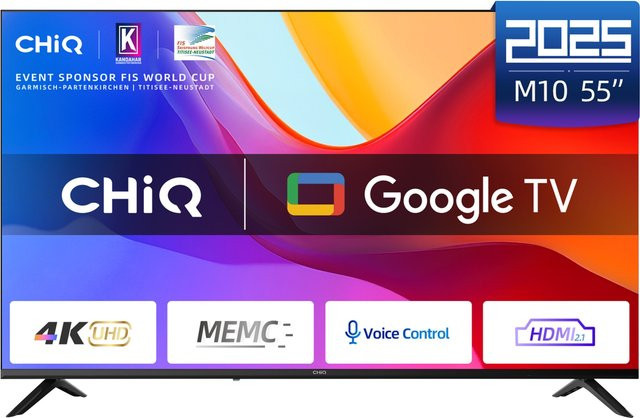 CHiQ Smart LED-Fernseher U55M10V in Schwarz, 55 Zoll (139 cm), 4K UHD, B/H: 123 x 77 cm - Bild 1