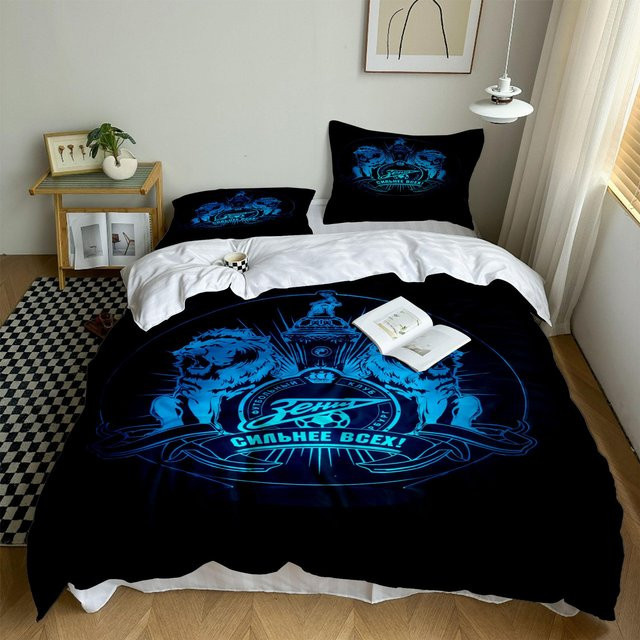 Bettbezug-Set Zenit St. Petersburg von JMG Household Supplies in Blau mit Motiv, Material Mikrofaser Polyester, B/H: 140 x 210 cm - Bild 1