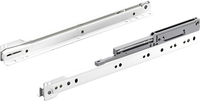 Hettich Teilauszug-Rollschubführung aus Stahl in Weiß, Länge: 350 mm - Bild 1