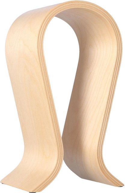 Kopfhörerhalter U-Form aus Holz mit Gummifüßen von OutsideWorld in Beige - Bild 1