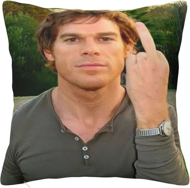 Dexter Morgan Bedruckte Kissenbezüge mit Reißverschluss, Y2K Schlafzimmerdekoration, Mehrfarbig, Breite: 66 cm x Höhe: 66 cm - Bild 1
