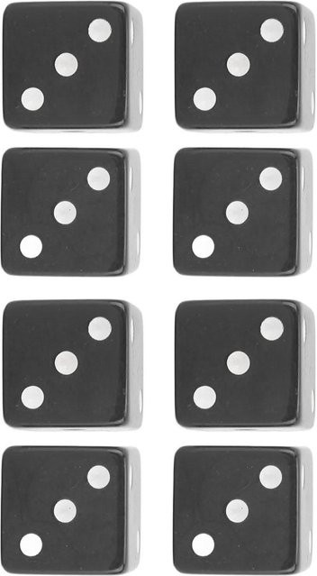 8-teiliges Würfelset, 6-seitige Eckwürfel, Schwarz, Kunststoff - Bild 1