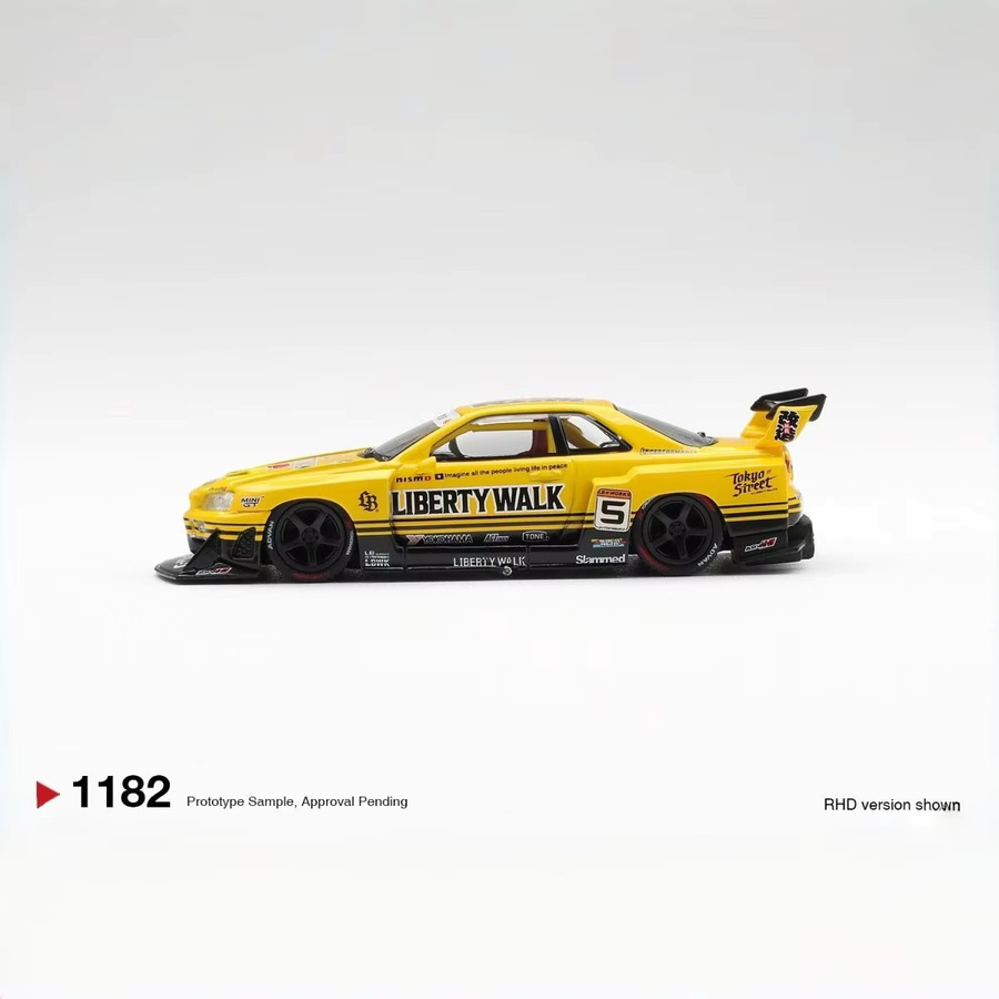 MINIGT Nissan Skyline GT-R (R32) Kaido Works TAS 2025, Automodell, 1:64, Gelb, ab 14 Jahren - Bild 1