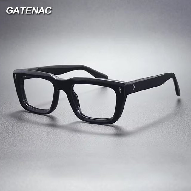 Gatenac Lesebrille, Acetat, Vollrand, Square, Schwarz, Männer - Bild 1