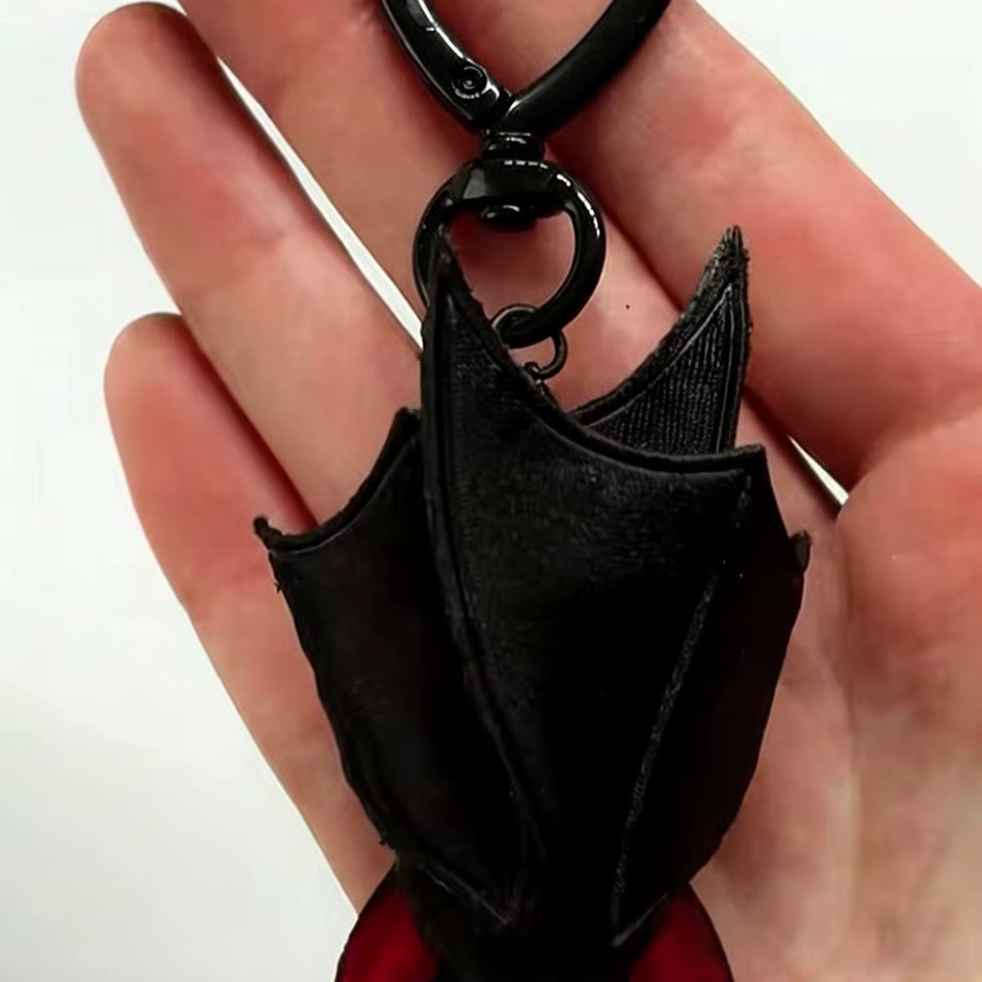 Schwarzer Fledermaus-Anhänger, Vampir-Taschen-Dekor-Charm, Schlüsselanhänger - Bild 4