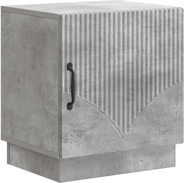 vidaXL Nachttisch in Betonoptik Grau aus Holzwerkstoff im Vintage-Design, B/T/H: 43 x 34,5 x 47 cm - Bild 1