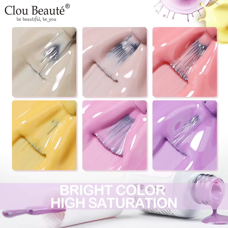Clou Beaute Nagelgelpoliermittel, Khaki Nude Kastanie Glitzer, 3 Stück - Bild 2