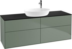 V&B Waschtischunterschrank Finion in Blau lackiert, B/T/H: 160 x 50,1 x 60 cm - Bild 1