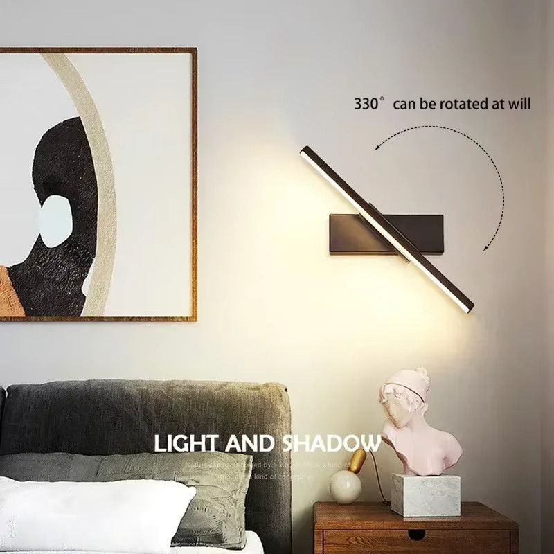 DAMIASMIL LED-Wandleuchte moderne drehbare Spiegelleuchte für Badezimmer und Schlafzimmer mit integriertem LED - Bild 4