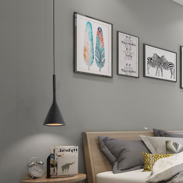 Moderne LED Pendelleuchte aus Aluminium von SANDYHA für Esszimmer, Küche oder Schlafzimmer in Schwarz oder Weiß - Bild 1