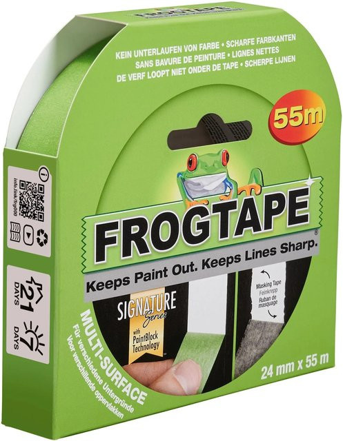 FrogTape Feinkrepp-Malerband Multi-Surface Grün, Breite: 24 mm, Länge: 55 m - Bild 1