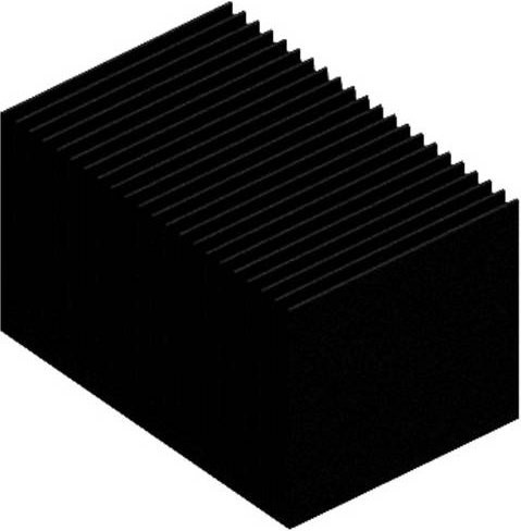 Fischer Elektronik SK 628 75 SA Strangkühlkörper Schwarz, B/T/H: 75 x 75 x 45 mm, 4.5 K/W - Bild 1