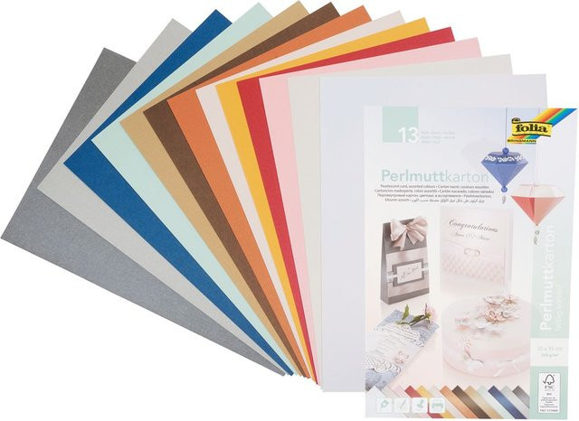 Multicolor Perlmuttkarton, 13 Blatt - Bild 1