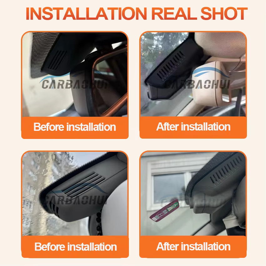 CARBAOHUI 4K UHD Wifi Dash Cam Auto DVR Kamera für Mercedes Benz C Klasse W203 W204, E Klasse W211 W212 und GLK X204, Schwarz - Bild 2