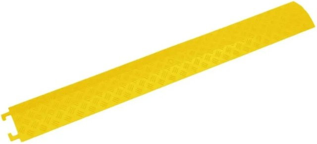 DELUKE Kabelbrücken GEDO 2er Set Gelb Überfahrschutz Bodenschwelle Kabelkanal Rampe für PKW und LKW, Länge: 98,5 cm - Bild 1
