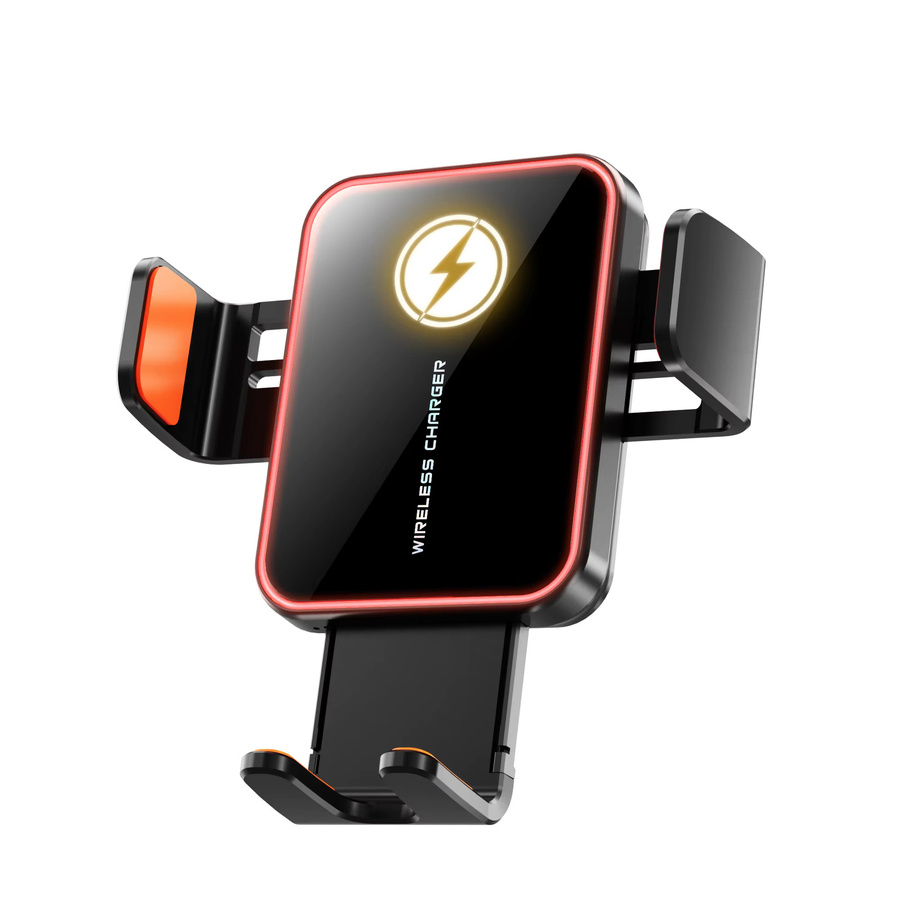 VIKEFON Mini Auto Wireless Ladegerät und Telefonhalterung mit 360 Grad Rotation und Open Clamping in Schwarz - Bild 5