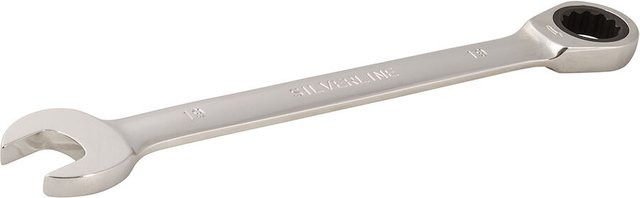 Silverline Ring-Maul-Ratschenschlüssel aus Chrom-Vanadium in Silber, 19 mm - Bild 1