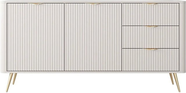Sideboard Elonaria von Pascal Morabito in Beige und Gold, Breite: 163,2 cm - Bild 1