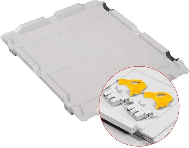 PROREGAL SuperSparSet 10x Eurobox NextGen Grip mit Scharnierdeckel und gelben Schiebeschnappverschlüssen, Grau, H x B x T: 22 x 30 x 40 cm - Bild 1
