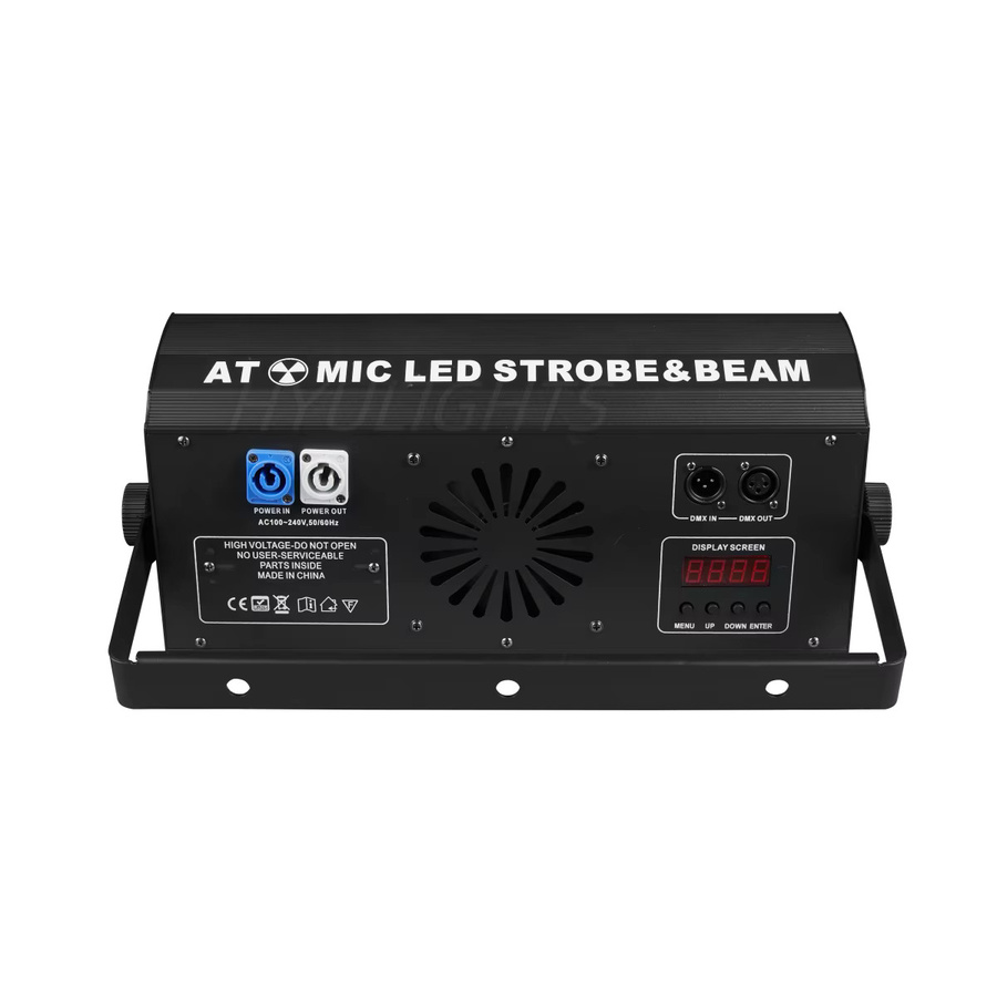 HYULIGHTS 300 W LED Bühnenbeleuchtung RGBW 4in1 mit Stroboskop-Effekt und DMX-Steuerung, Schwarz - Bild 2