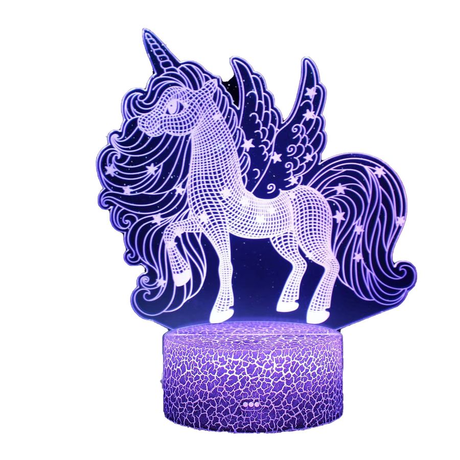 Nighdn 3D LED Einhorn Nachtlicht mit Fernbedienung und 16 Farboptionen für Kinder - Bild 5