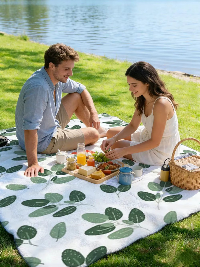 Individuelle Outdoor-Decke von SRH mit eigenem Foto bedruckbar, floral, mehrfarbig, faltbar und weich im Griff - Bild 6