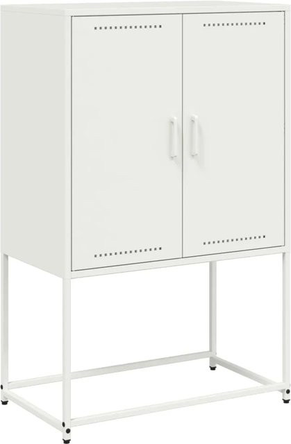 vidaXL Highboard in Weiß aus Stahl im Industrie-Stil, B/T/H: 68,5 x 38,5 x 107 cm - Bild 1