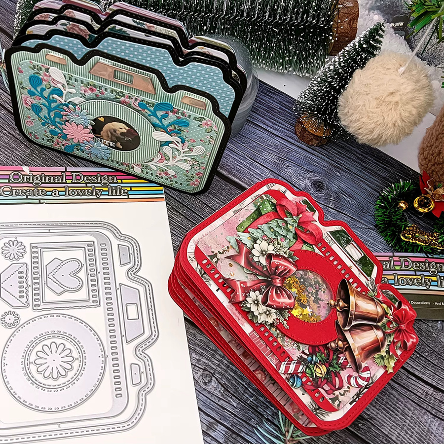 Alinacutle Kameraalbum aus Metall für DIY-Grußkarten und Scrapbooking - Bild 3