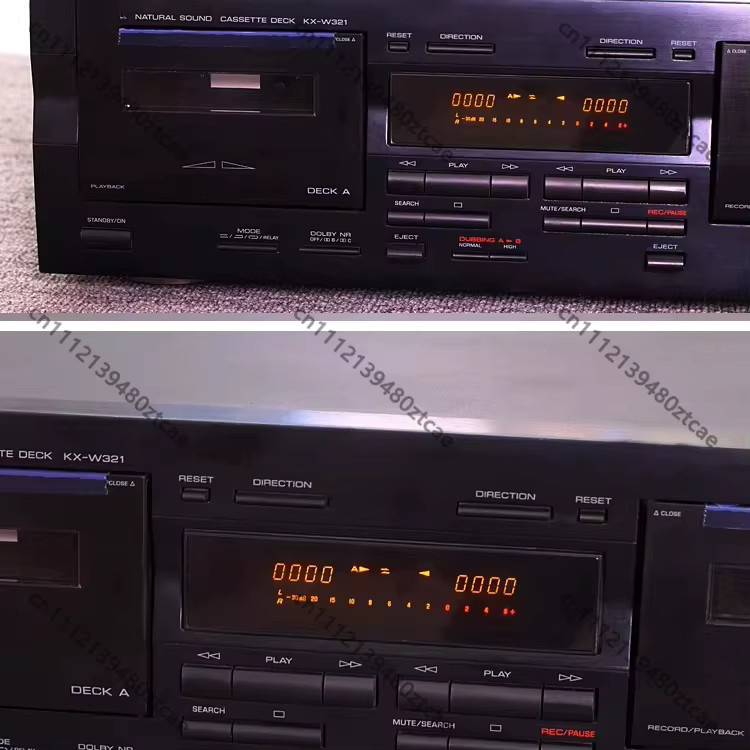 Panasonic KX-W321 Dual-Kassetten-Deck mit elektronischer Steuerung in Schwarz - Bild 2