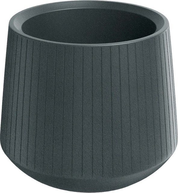 Prosperplast Blumentopf Coro Bowl modern gerippt in Graphit, Durchmesser: 42 cm, Höhe: 48 cm - Bild 1