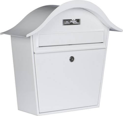 Burg Wächter HOLIDAY 5842W Briefkasten aus Stahlblech in Weiß mit Schlüsselschloss - Bild 1