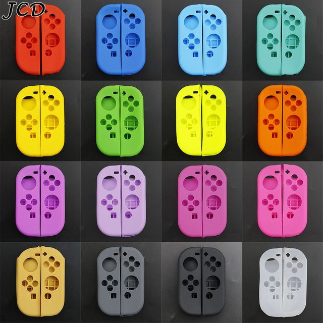 JCD Silikon Schutzhülle für Nintendo Switch und Nintendo Switch OLED Joy-Con Controller, Rot, Links und Rechts - Bild 1
